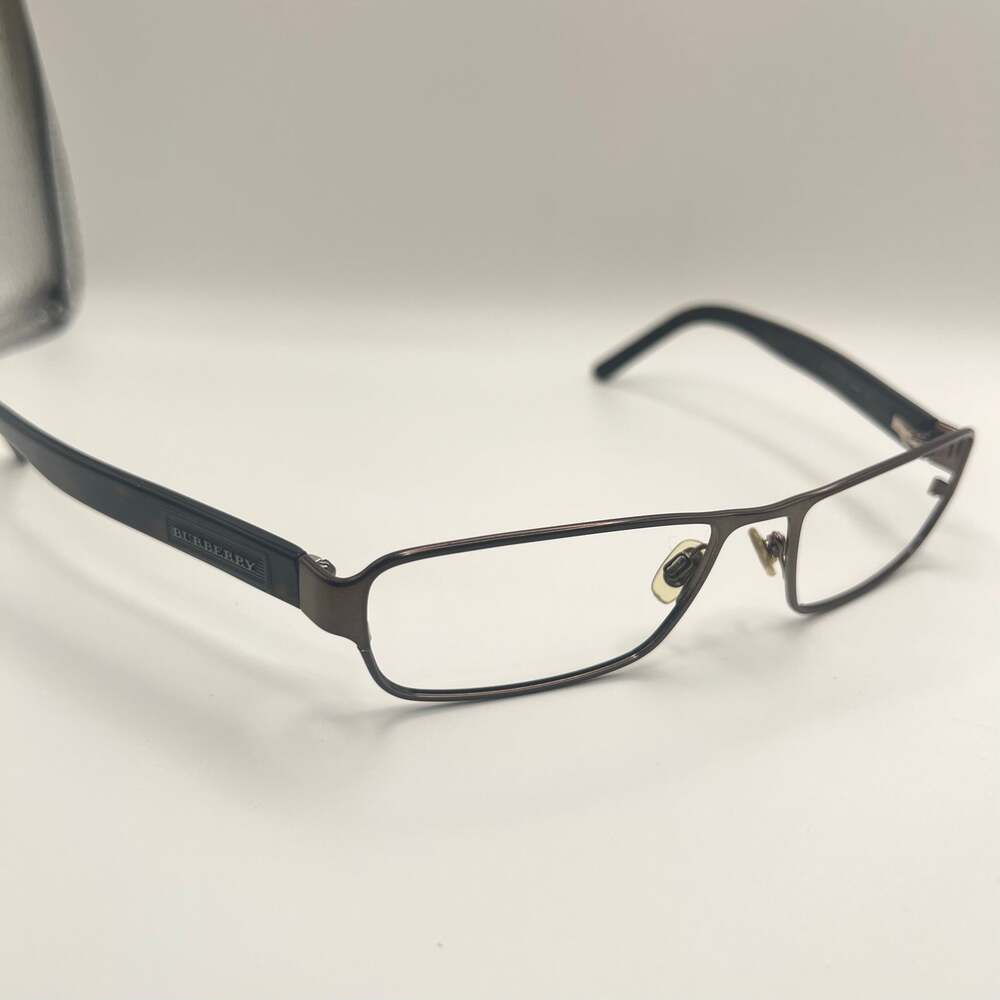 Burberry B1213 1131 Eyeglasses Frames Only Gunmetal WIDE ARMS Italy